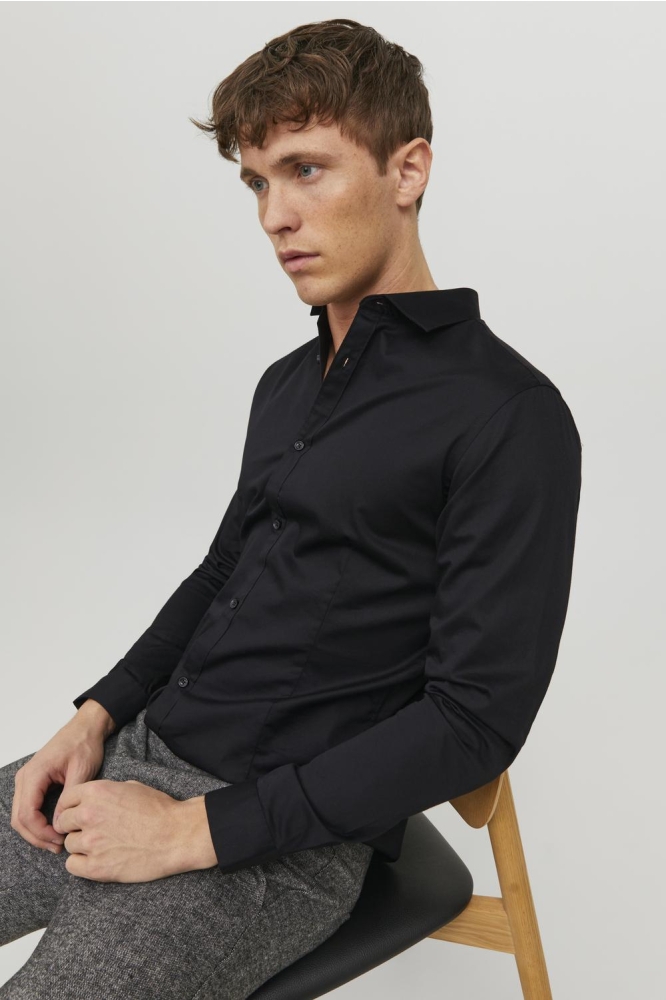 jjprPARMA SHIRT L/S NOOS 12097662 Black